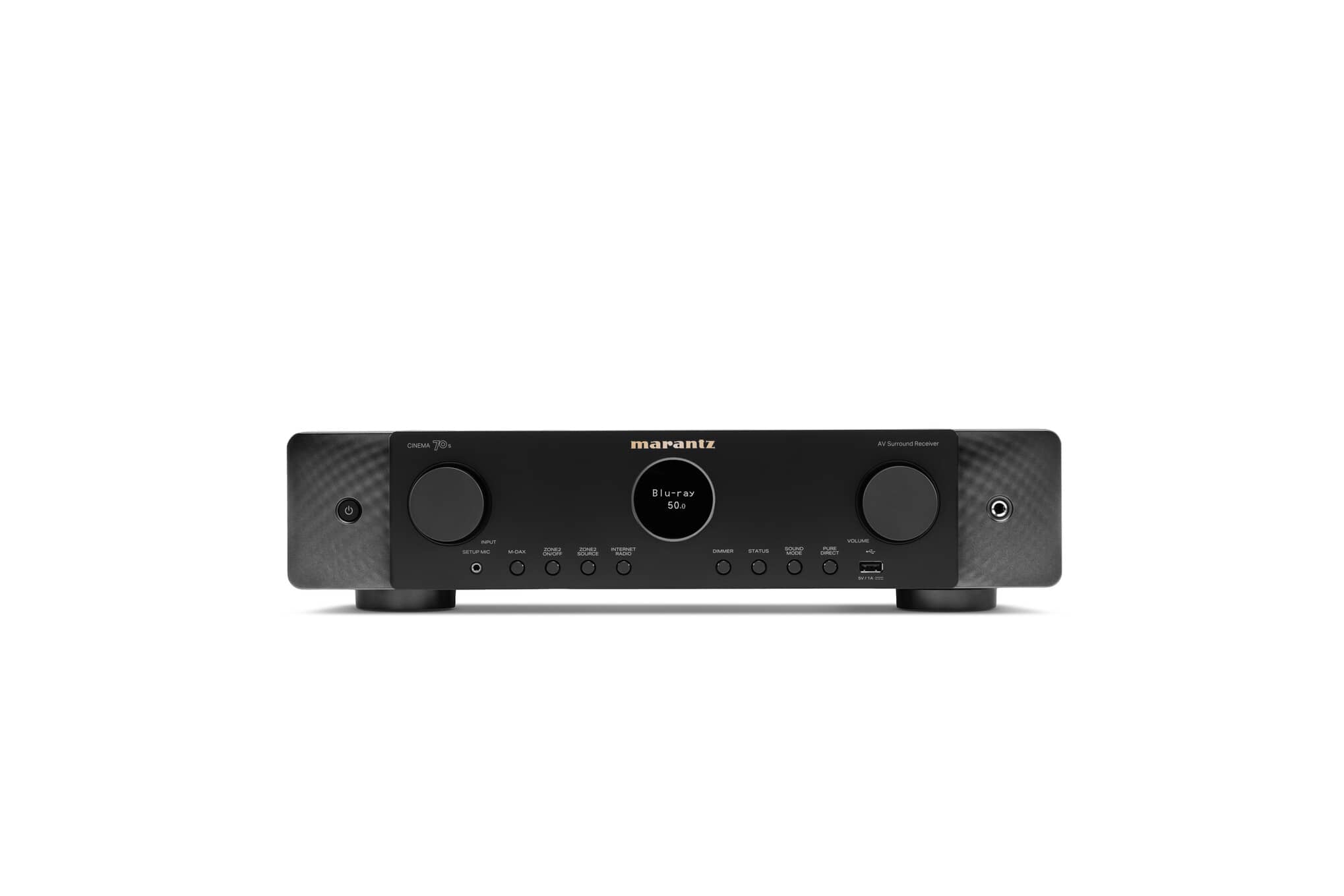 GrobiTV - Marantz CINEMA 70s - 7.2-Kanal Slim Line AV-Receiver schwarz Frontansicht 