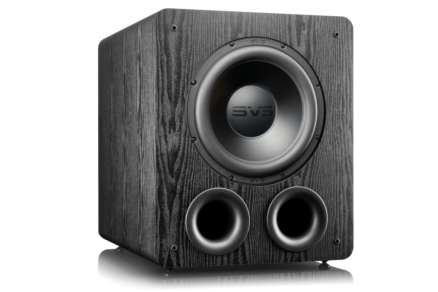 GrobiTV - SVS PB-2000 Pro Heimkino Subwoofer - Premium Black Ash - Frontansicht rechts ohne Grill