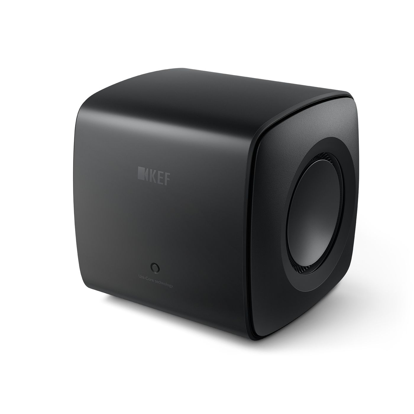 GrobiTV - KEF KC62 Subwoofer schwarz Frontansicht rechts