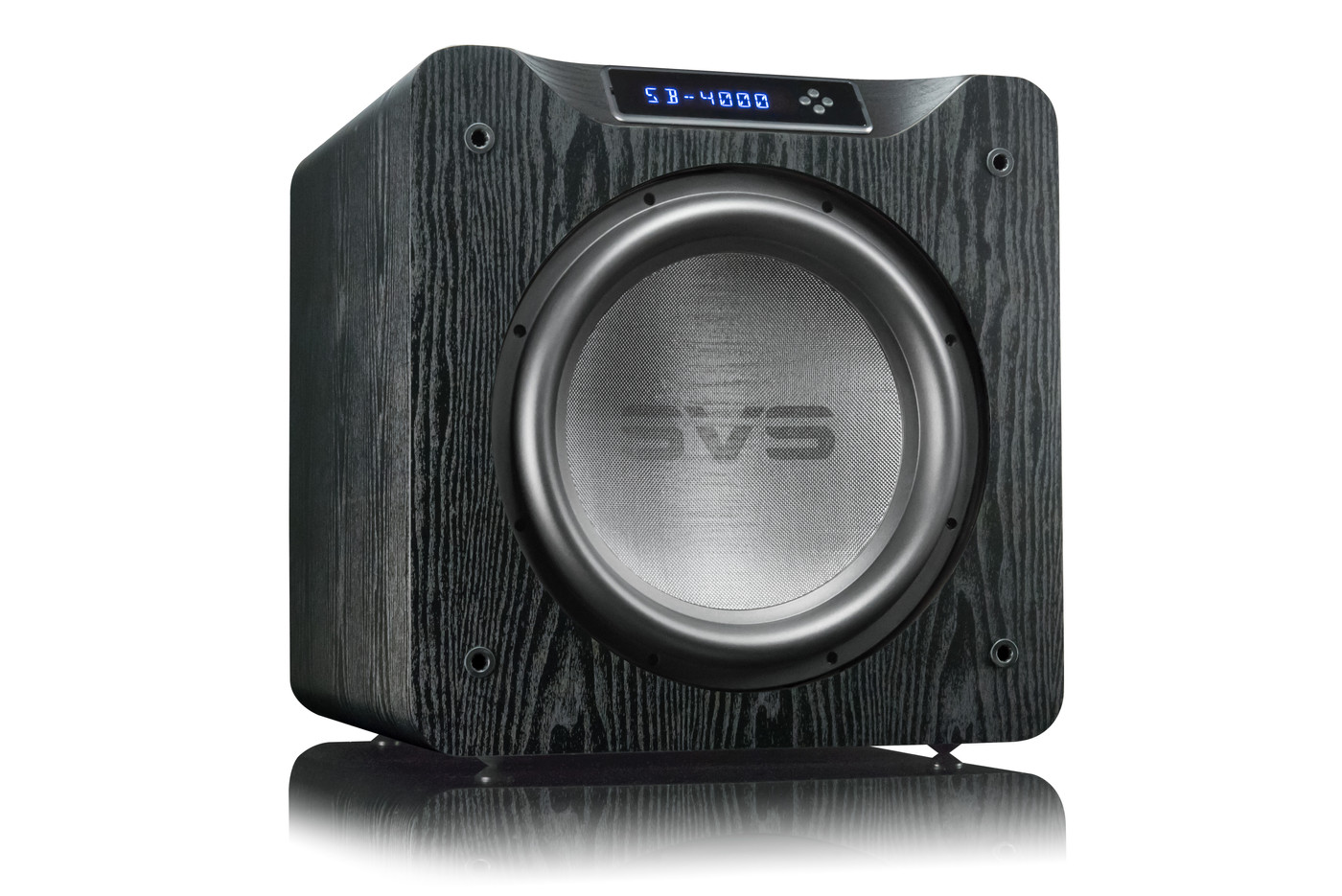 GrobiTV - SVS SB-4000 Heimkino Subwoofer - Premium Black Ash - Frontansicht rechts ohne Grill