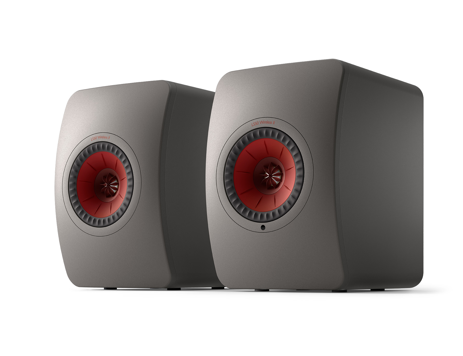 GrobiTV - KEF LS50 Wireless II Lautsprecher Paar grau Frontansicht 1