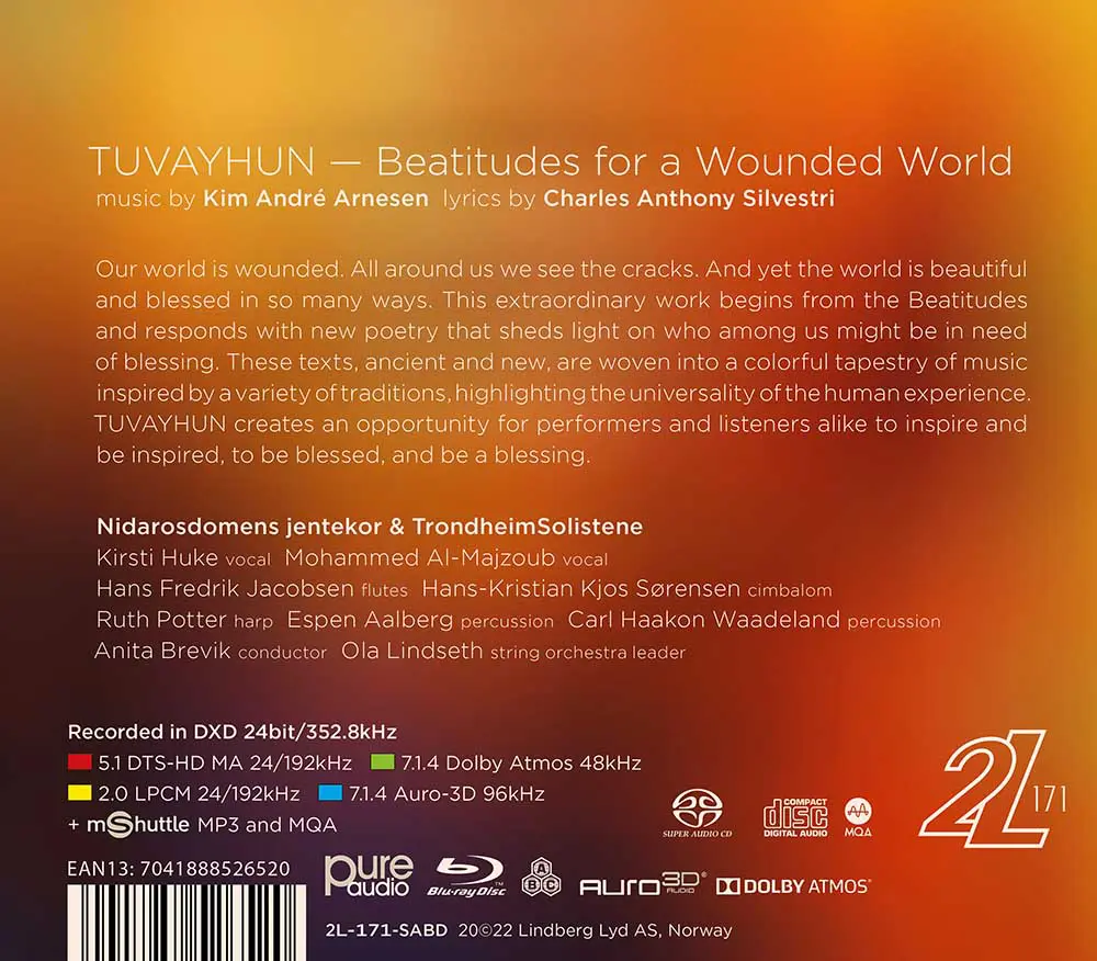 GrobiTV - TUVAYHUN - Beatitudes for a Wounded World - Pure Audio Blu-ray - Cover Rückseite