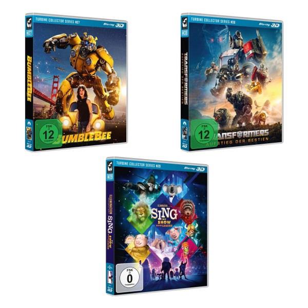 3D - Turbine | Bundle: Bumblebee - Transformers: Aufstieg der Bestien - Sing 2 (Blu-ray 3D)