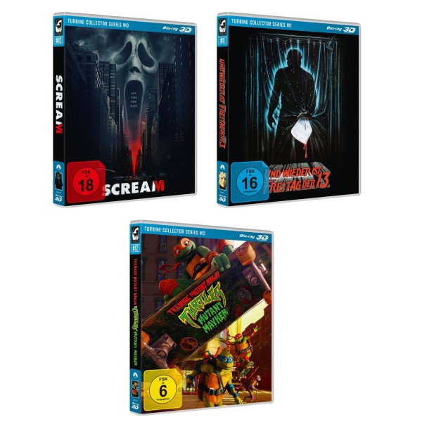 3D - Turbine | Bundle: Scream VI - Und wieder ist Freitag der 13. - Teenage Mutant Ninja Turtles: MM